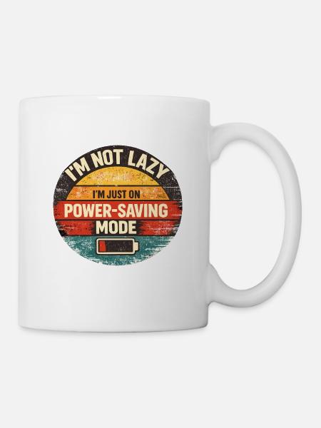 Power-Saving Mode Saying - Mug - white