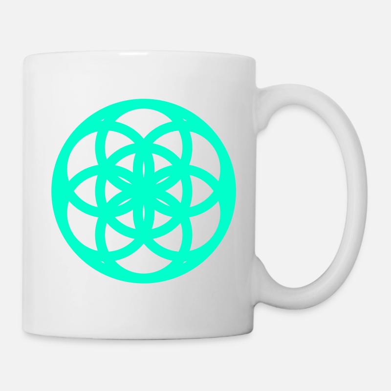 Topologische Matrixabstrakte Geometrie - Tasse - Weiß