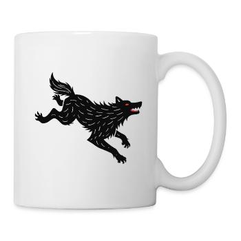 Black wolf runs - Mug - white - Right