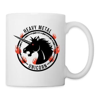 Heavy Metal Unicorn - Gothic Einhorn - Mug - white - Right