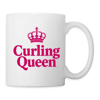 Curling Queen - Die Königin auf dem Eis - Tasse - Weiß - Rechts