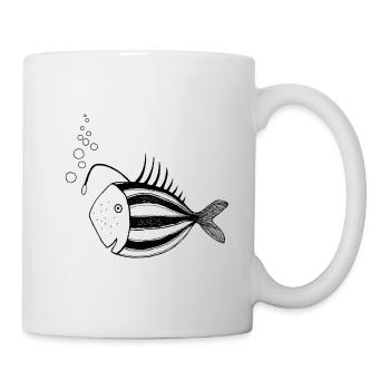 Fisch Lampe - Tasse - Weiß - Rechts