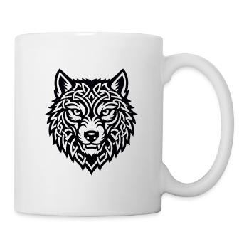 Viking Wolf Ulfr Norse Warrior Design - Mug - white - Right