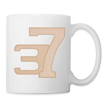 37 Numeral Art in Peach - Mug - white - Right