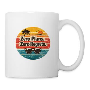 Strandvibes – Zero Plans Zero Regrets - Tasse - Weiß - Rechts