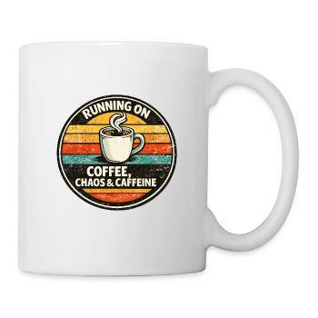 Café Chaos & Caféine Rétro - Mug blanc - blanc - Droite