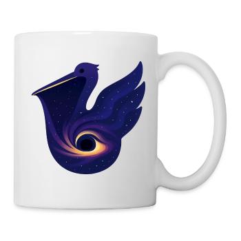 oiseau cosmique héron grue cigogne - Mug blanc - blanc - Droite