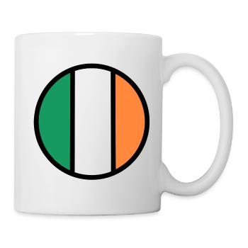 Cercle du drapeau irlandais - Mug blanc - blanc - Droite