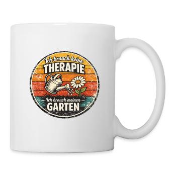 Garden love instead of therapy - Mug - white - Right