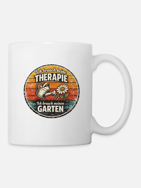 Gartenliebe statt Therapie - Tasse - Weiß