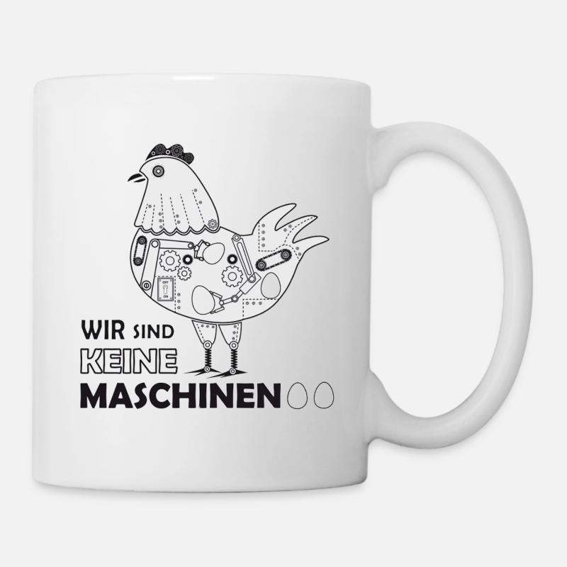 Fans de poulet - Coq - Coq - Poulet fleur - Bio - Mug blanc - blanc