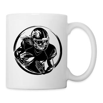 American Football Woman Silhouette - Mug - white - Right