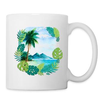 Palm Island Dream Vacation Hawaii Beach Sea Trip - Mug - white - Right