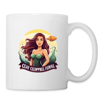 Héroïne de la mer Sirène en soirée - Mug blanc - blanc - Droite