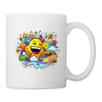 Joy of the Sun Cartoon Motif - Mug - white - Right