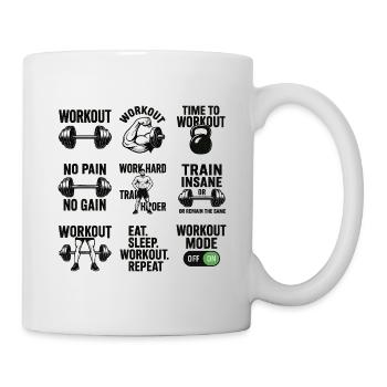 Power Gym Black Patterns Workout - Mug - white - Right