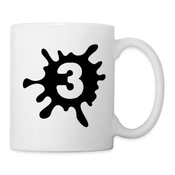3 Klecks - Tasse - Weiß - Rechts