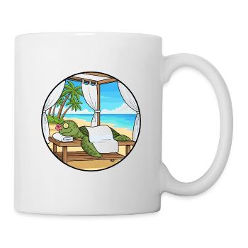 Beach Spa Turtle Animal Relaxing Art - Mug - white - Right