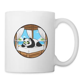 Beach Spa Panda Bear Relaxing Art - Mug - white - Right