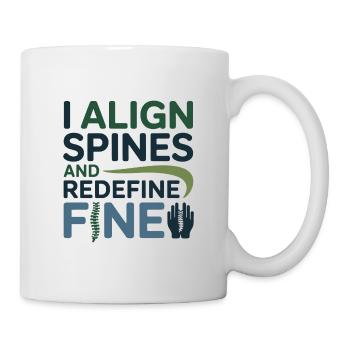 Osteopath I richtet Wirbelsäulen neu aus, fin - Tasse - Weiß - Rechts