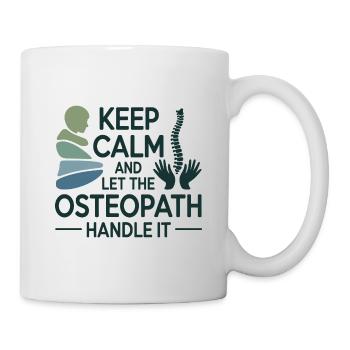 Osteopath Bleib ruhig Handle Professionell - Tasse - Weiß - Rechts