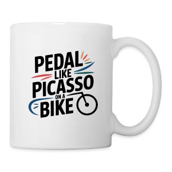 Künstlerischer Radfahrradprofi - Tasse - Weiß - Rechts