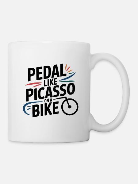 Künstlerischer Radfahrradprofi - Tasse - Weiß