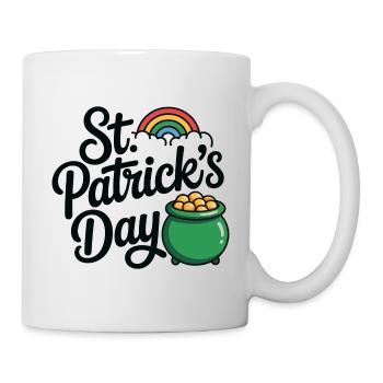 St Patricks Day Pot of Gold Rainbow Lucky Design - Mug - white - Right