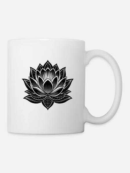 Lotusblume - Tasse - Weiß