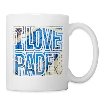 I LOVE PADEL, Padel Court, Gift Idea Shirt - Mug - white - Right
