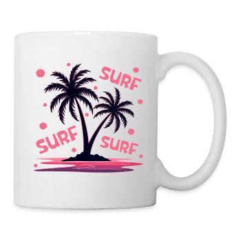 Surfing Palm Trees - Mug - white - Right