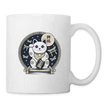 Maneki Neko Nachtmedaillon - Tasse - Weiß - Rechts
