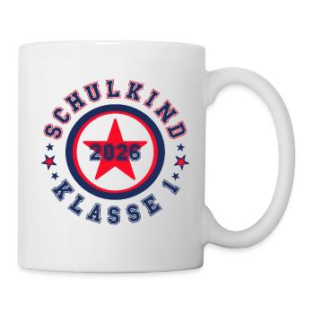 Schulkind 2026 - Klasse 1 - Tasse - Weiß - Rechts