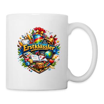 First Grade Learning World Logo - Mug - white - Right