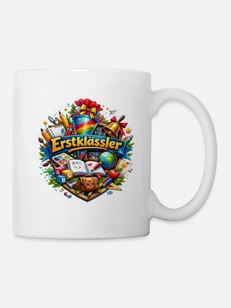 Erstklässler Lernwelt Logo - Tasse - Weiß