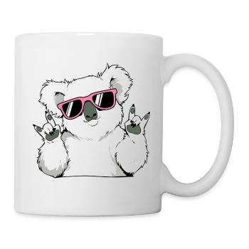 Cooler Koala mit Sonnenbrille - Tasse - Weiß - Rechts