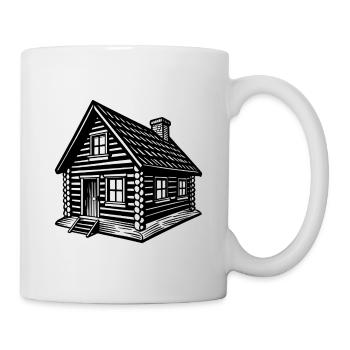 Cabane en rondins - Mug blanc - blanc - Droite
