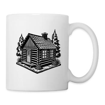 Cabane en rondins - Mug blanc - blanc - Droite
