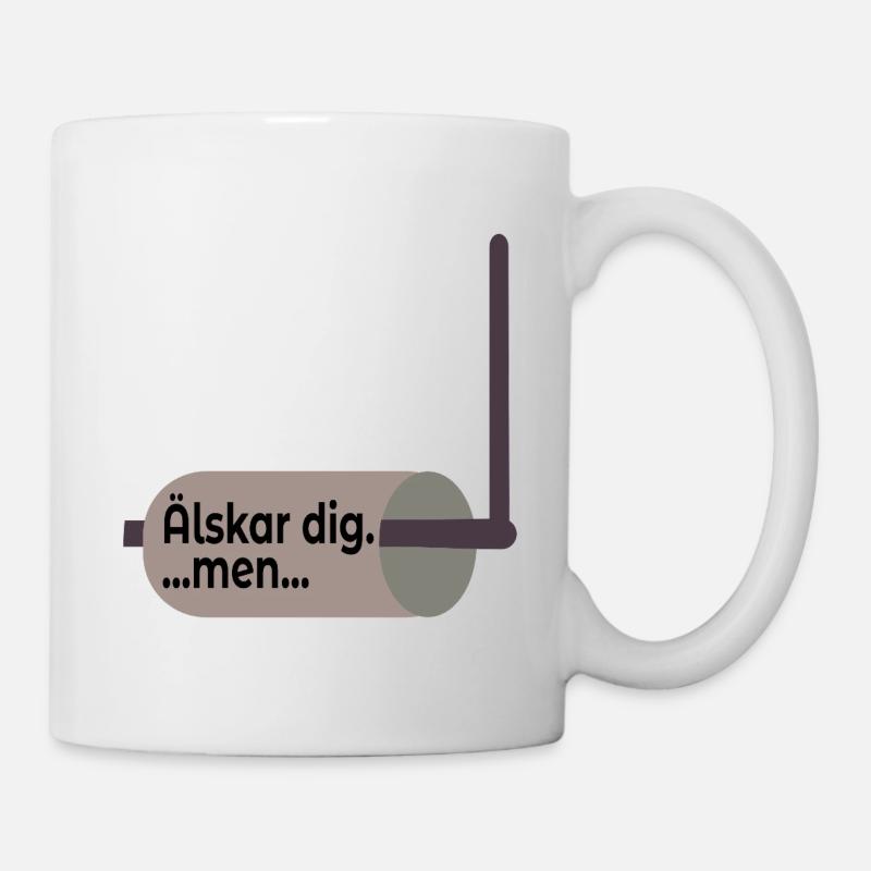 Toilet Paper Holder Relation - Mug - white