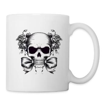Skull Roses Contrast Design - Mug - white - Right