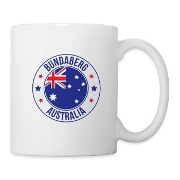Emblème du drapeau de Bundaberg Australie - Mug blanc - blanc - Droite