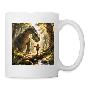 Drachenfreund Begegnung im Wald - Tasse - Weiß - Rechts