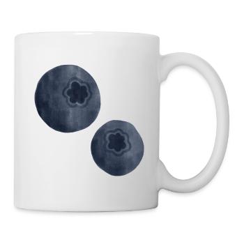 Blueberries aquarelle - Mug blanc - blanc - Droite