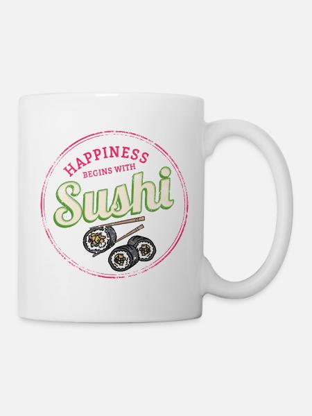 Sushi Maki Retro Hoso Maki Vintage Japan Souvenir - Tasse - Weiß