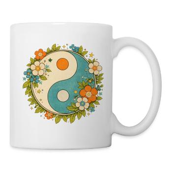 Floral Yin Yang Circle - Mug - white - Right