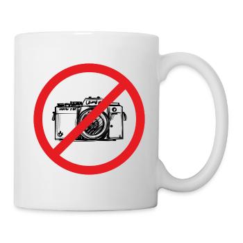 Keine Fotos Zeichen - Illustration - Tasse - Weiß - Rechts