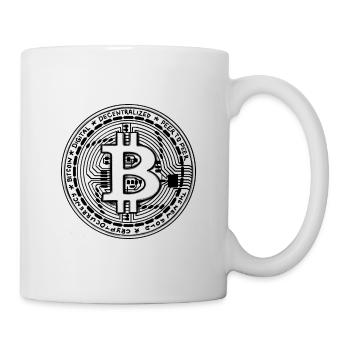 Bitcoin Coin – Crypto Symbol - Illustration - Mug - white - Right