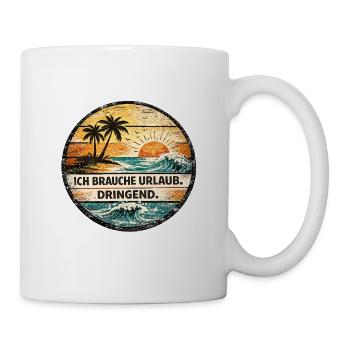 Holiday Urgent Retro Badge - Mug - white - Right