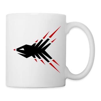 Splitter Fisch - Fantasie-Fisch - Tasse - Weiß - Rechts