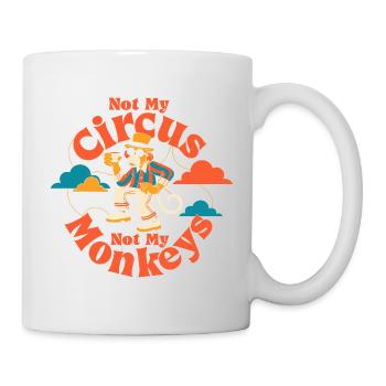 Pas mon cirque, pas mes singes - Mug blanc - blanc - Droite